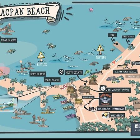 Lazy Juan Beach House Nacpan El Nido Ngoại thất bức ảnh
