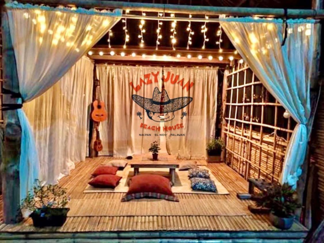 Lazy Juan Beach House Nacpan El Nido Ngoại thất bức ảnh