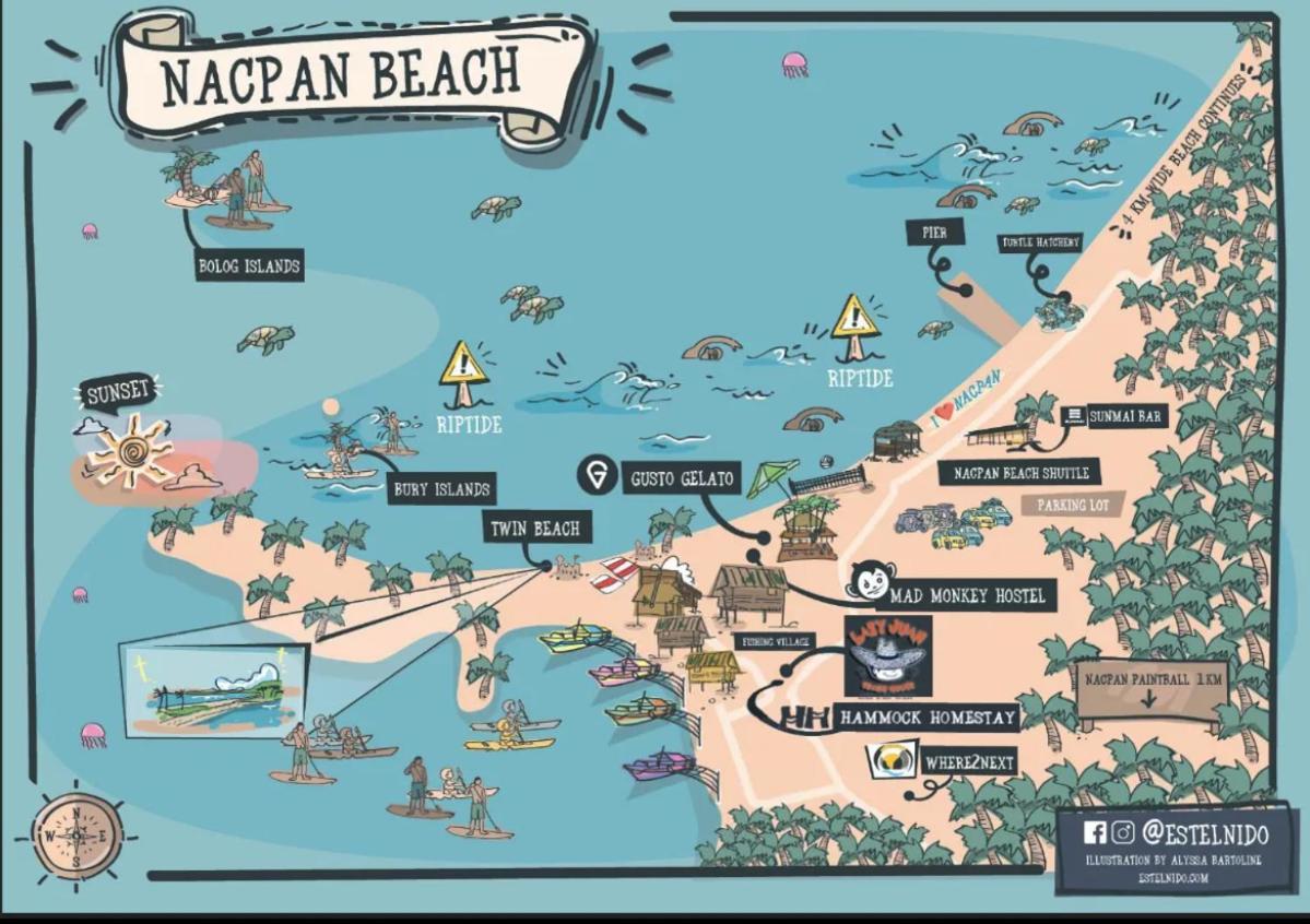 Lazy Juan Beach House Nacpan El Nido Ngoại thất bức ảnh